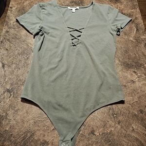 Express Olive Green Bodysuit